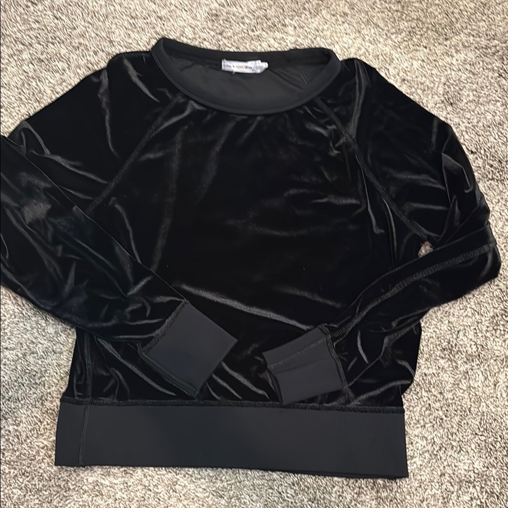 Rag & Bone Black Velvet Top